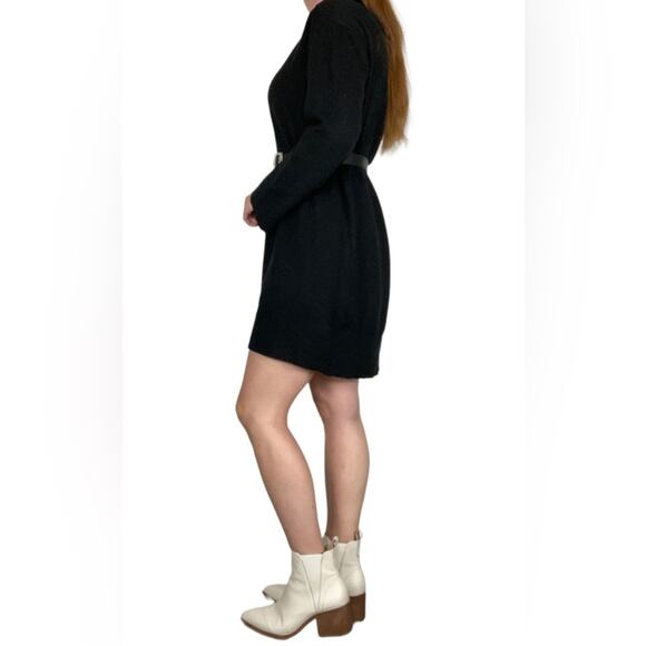 A New Day (Target) Oversized Medium Black Mockneck Knee Length Sweater Dress - Picture 3 of 12